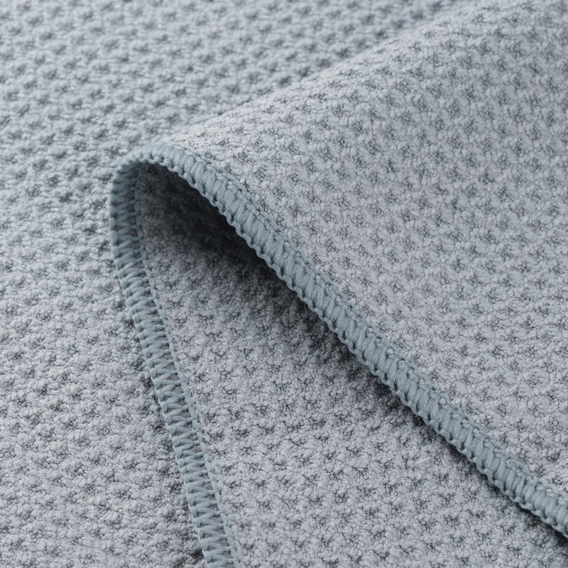 POLYTE Premium Microfiber Kitchen Dish Hand Towel Waffle Weave 12 Pack (16x28 in, Gray) - Image 5